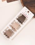 Coffee Color Series Three-piece Set Barrettes Updo Hair Accessories