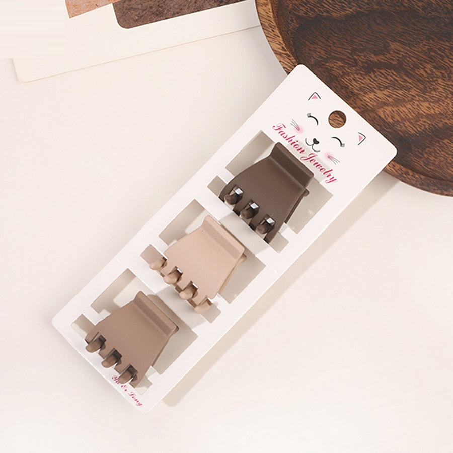 Coffee Color Series Three-piece Set Barrettes Updo Hair Accessories