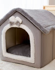 Foldable Dog House Pet Cat Bed Winter Dog Villa Sleep Kennel Removable Nest Warm Enclosed Cave Sofa Pets Supplies