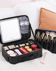 Portable LED Makeup Storage Bag With Mirror