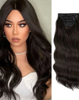 Synthetic Long Wavy Clip Hair Extensions